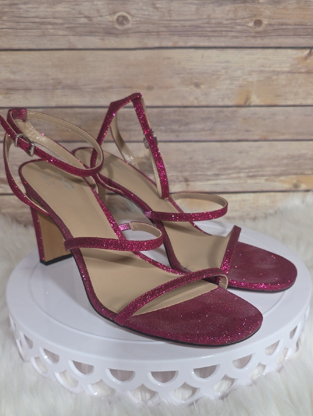 Mix No.6 Women's Sparkle Strappy Block Heel Sandals